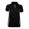 Black Grey White Ladies Coolabah Polo Shirts